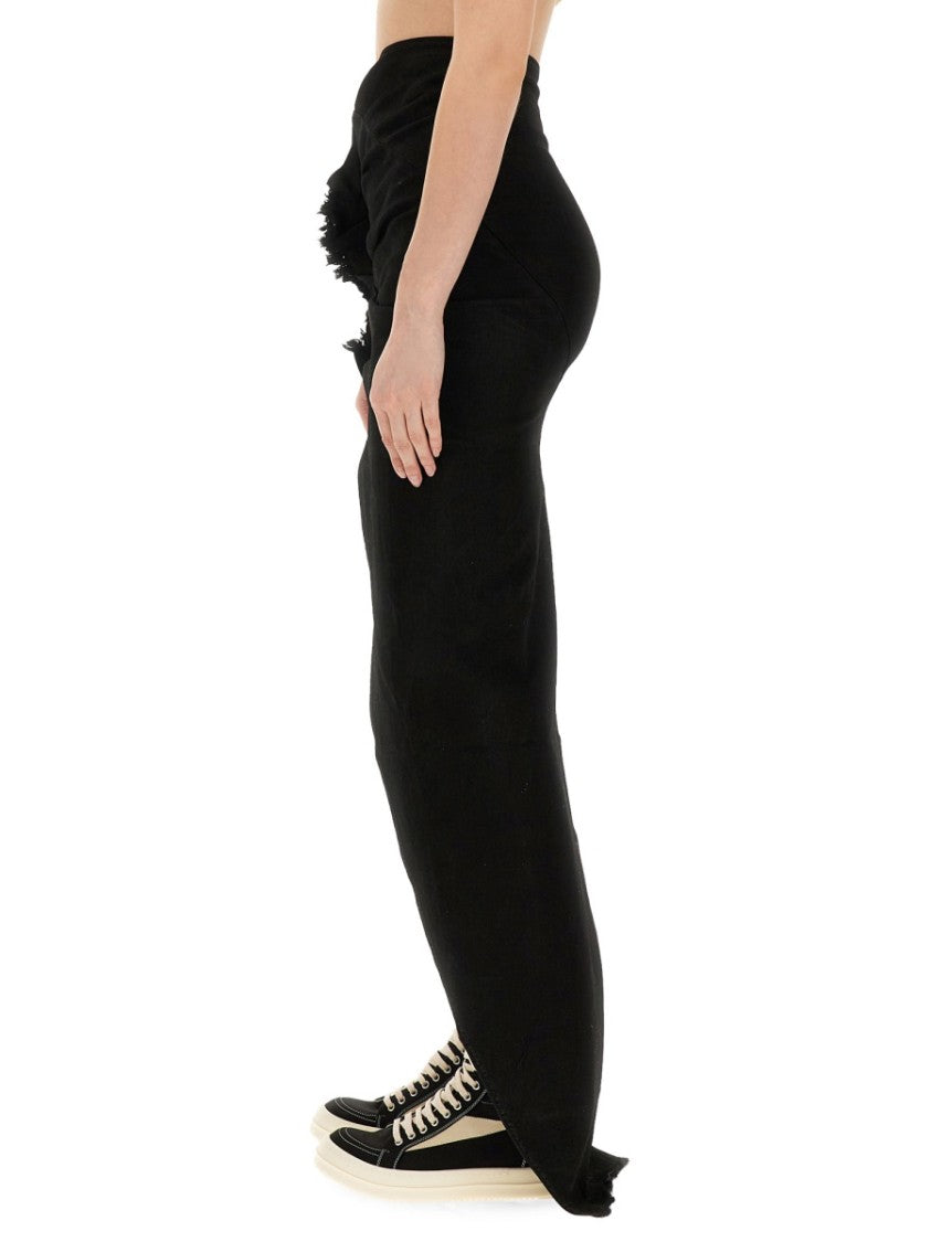 Slim Fit Long Skirt With High Slit