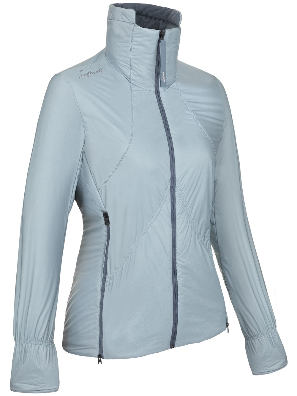 Blue Samuela Cashmere High-Collar Fitted Jacket