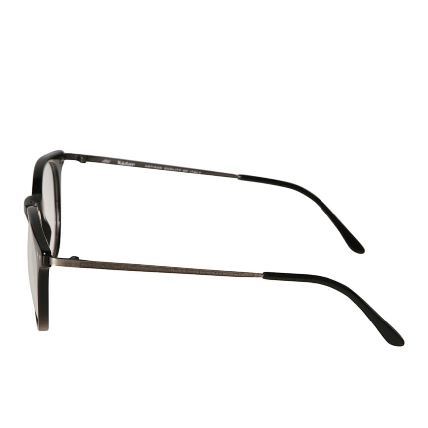 Harry Classic Round Frame Eyeglasses with Textured Metal Temples