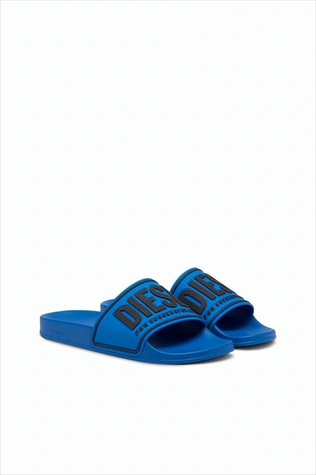 Rubber Slip-On Mules with Raised Logo
