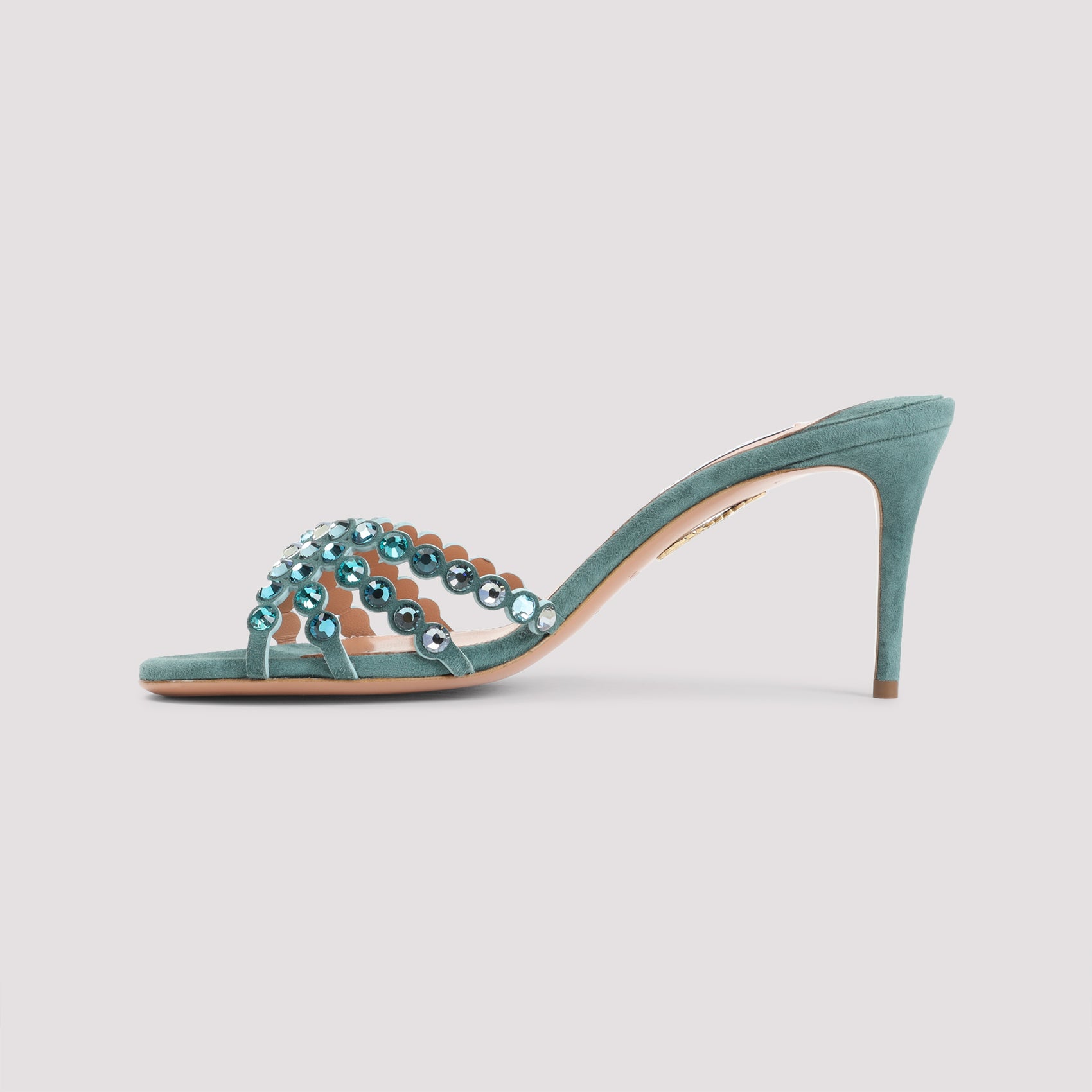 High Stiletto Heel Blue Sandals