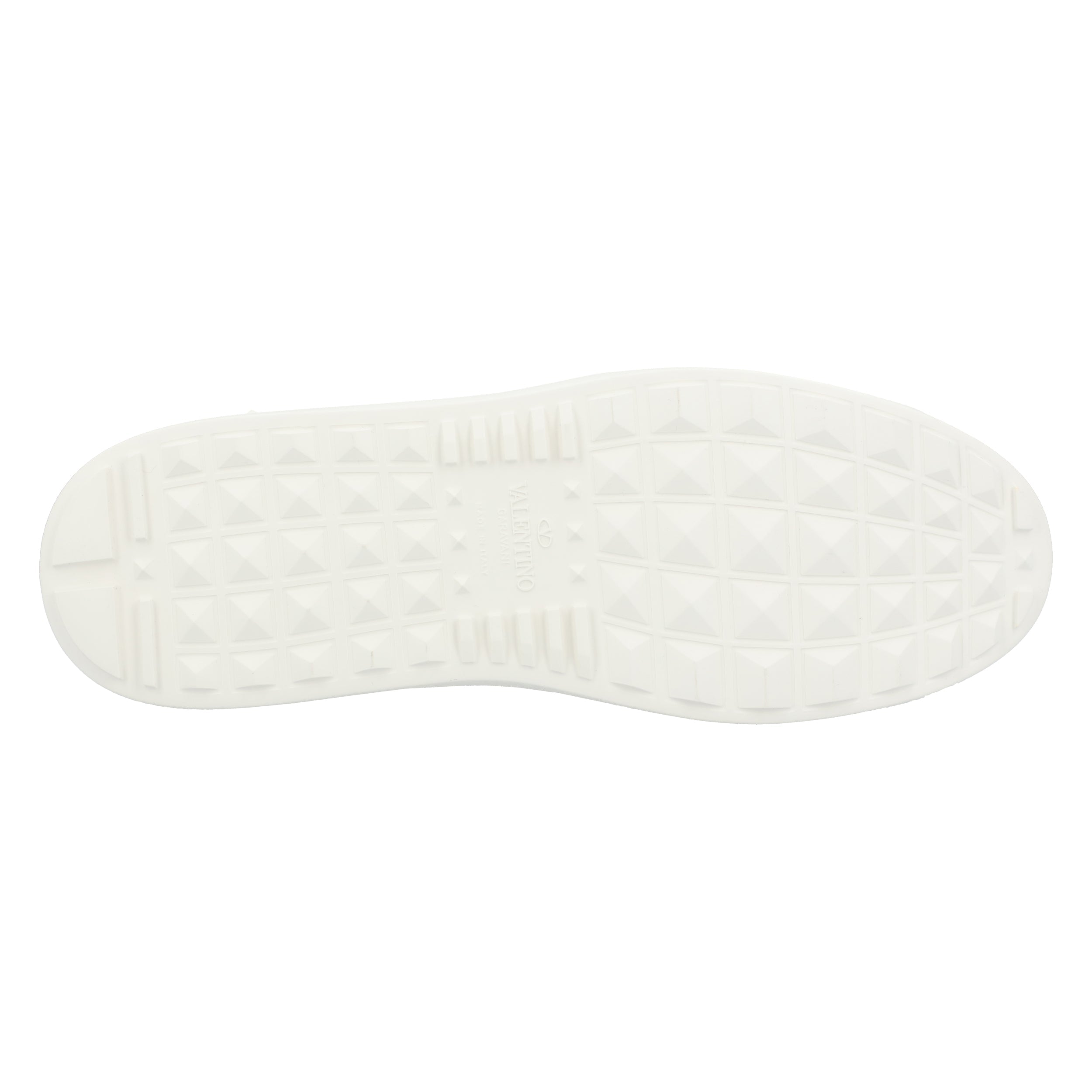 Calfskin Sneakers With Contrasting Band And Rubber Studs