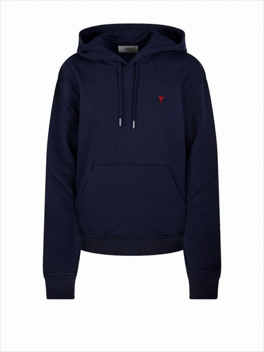 Cropped Hoodie With Relaxed Fit And Emblematic Heart