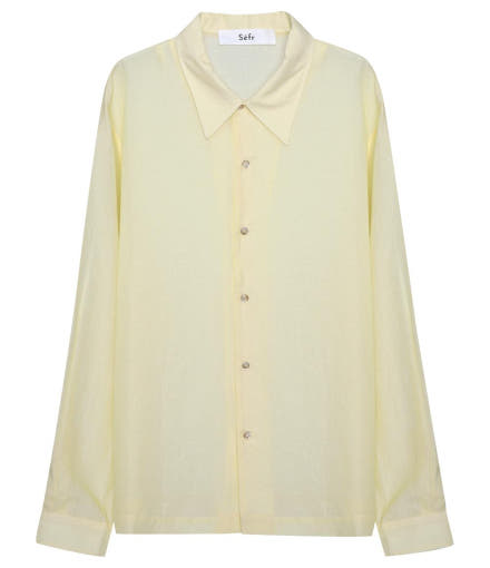 Long-Sleeve Shirt with Classic Collar and Soft Texture