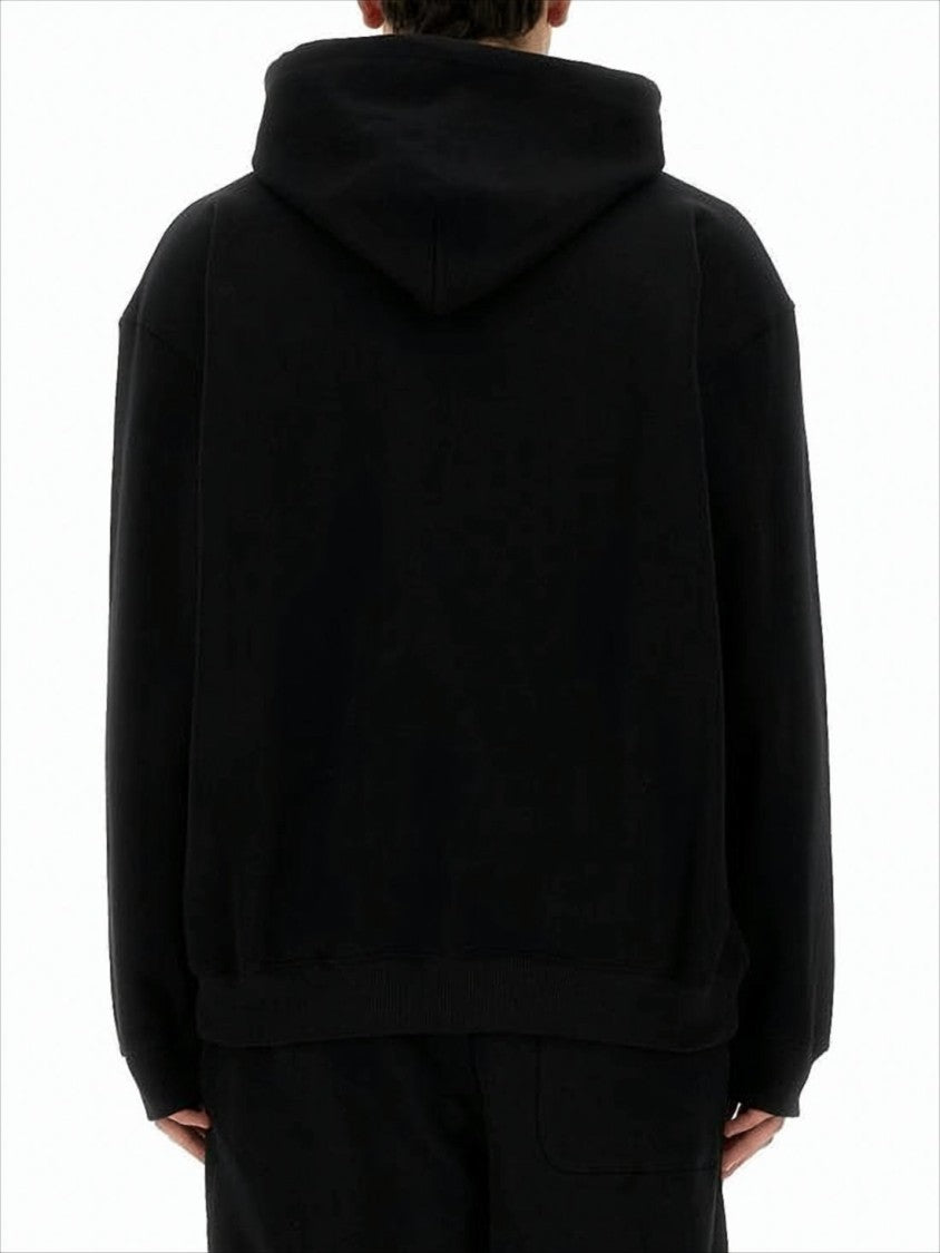 Relaxed-Fit Black Hoodie With Bold Logo