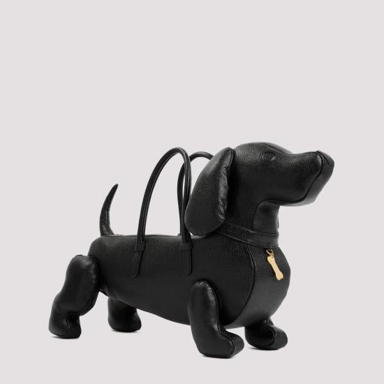 Dachshund-Shaped Calf Leather Tote Bag