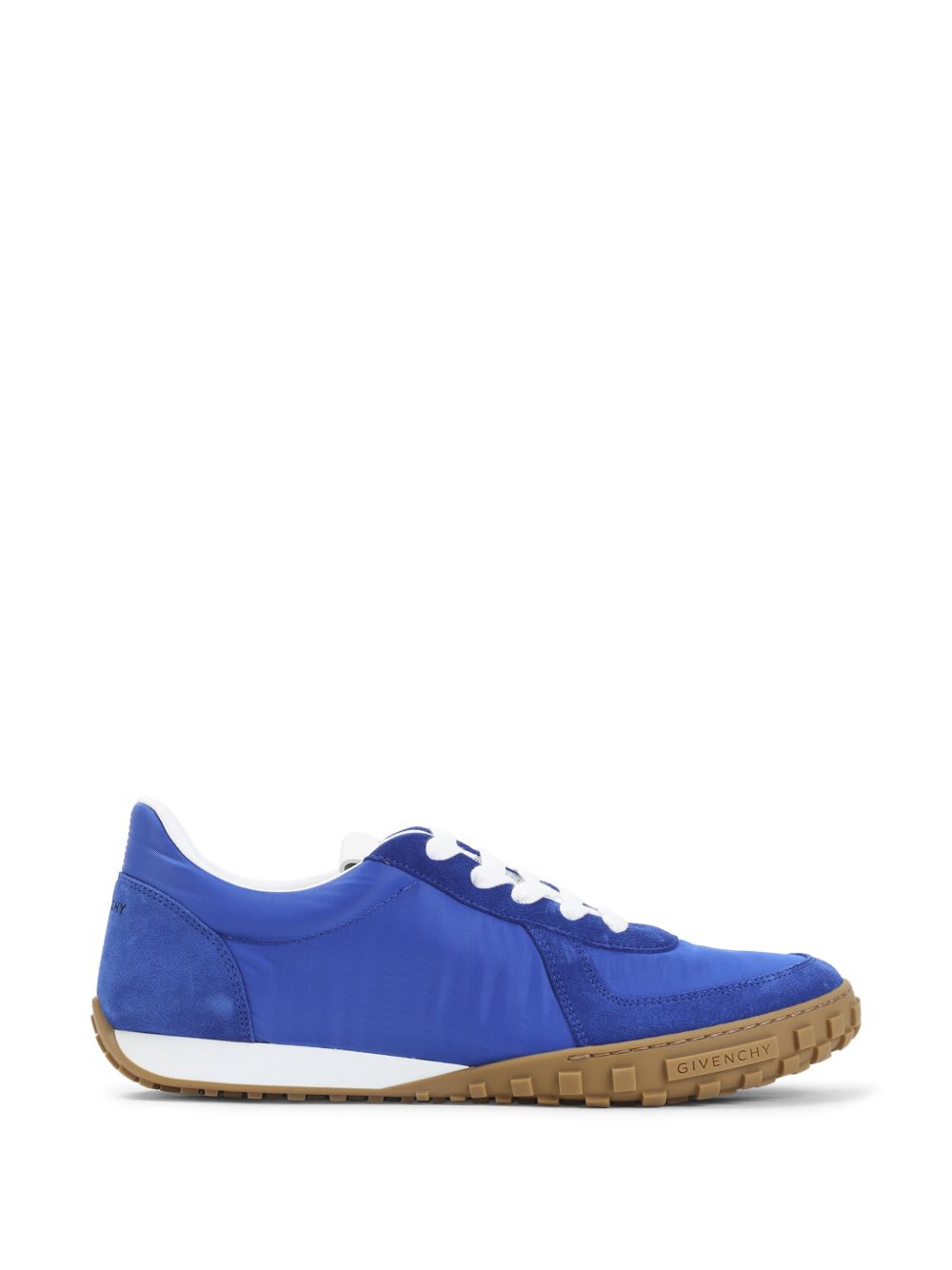 Sporty Silk And Nylon Sneakers With Suede Accents