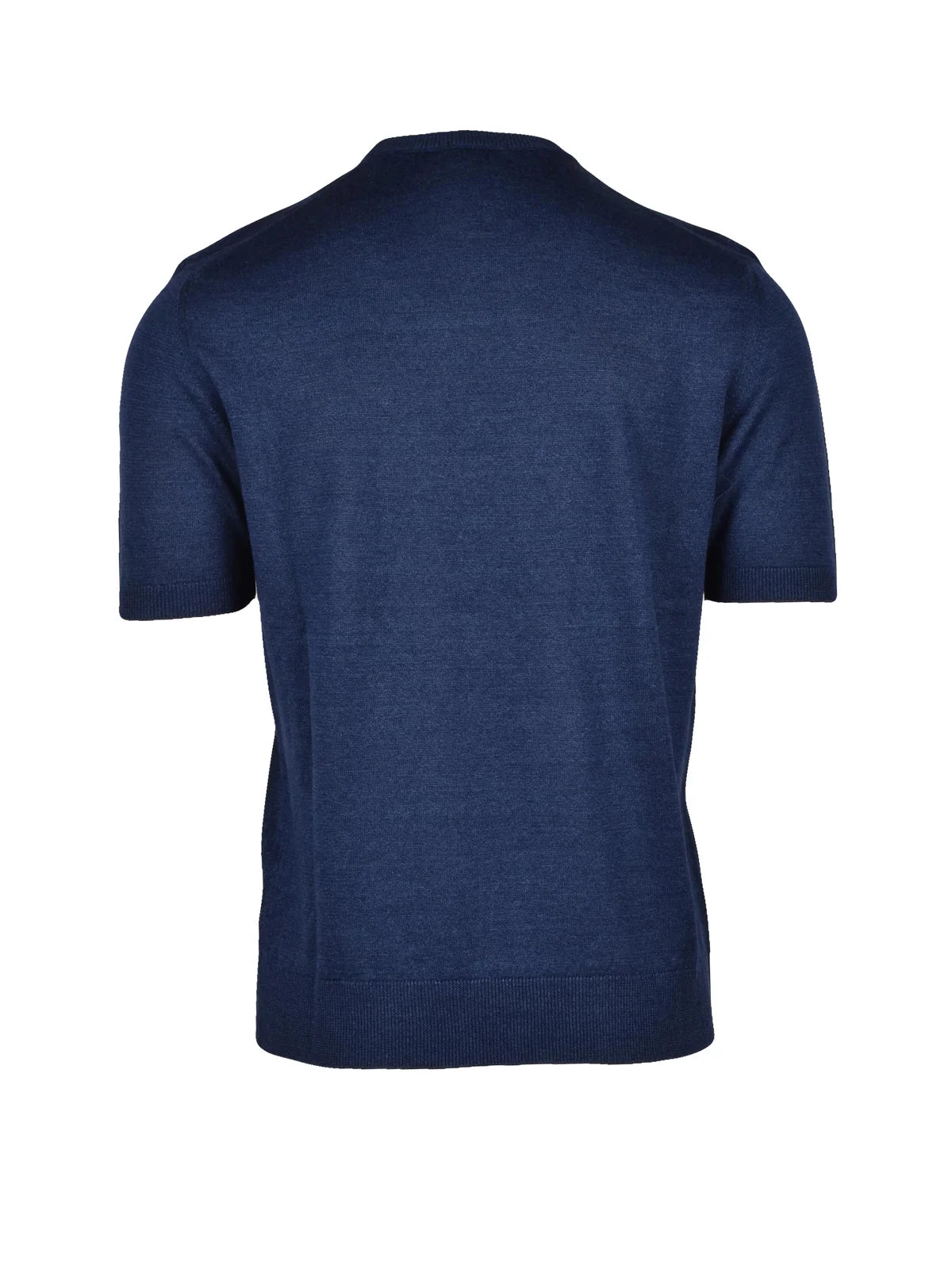 Deep Blue Fitted Crewneck Top