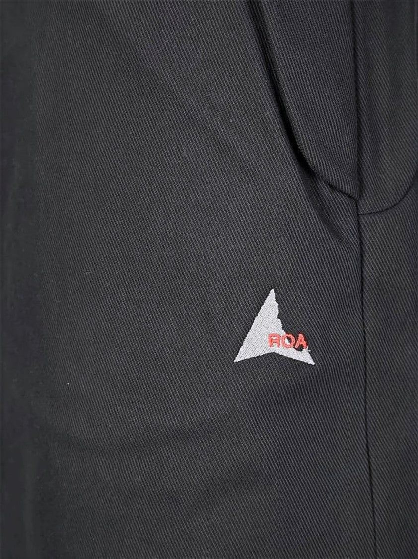 Tailored Black Shorts With Built-In Belt