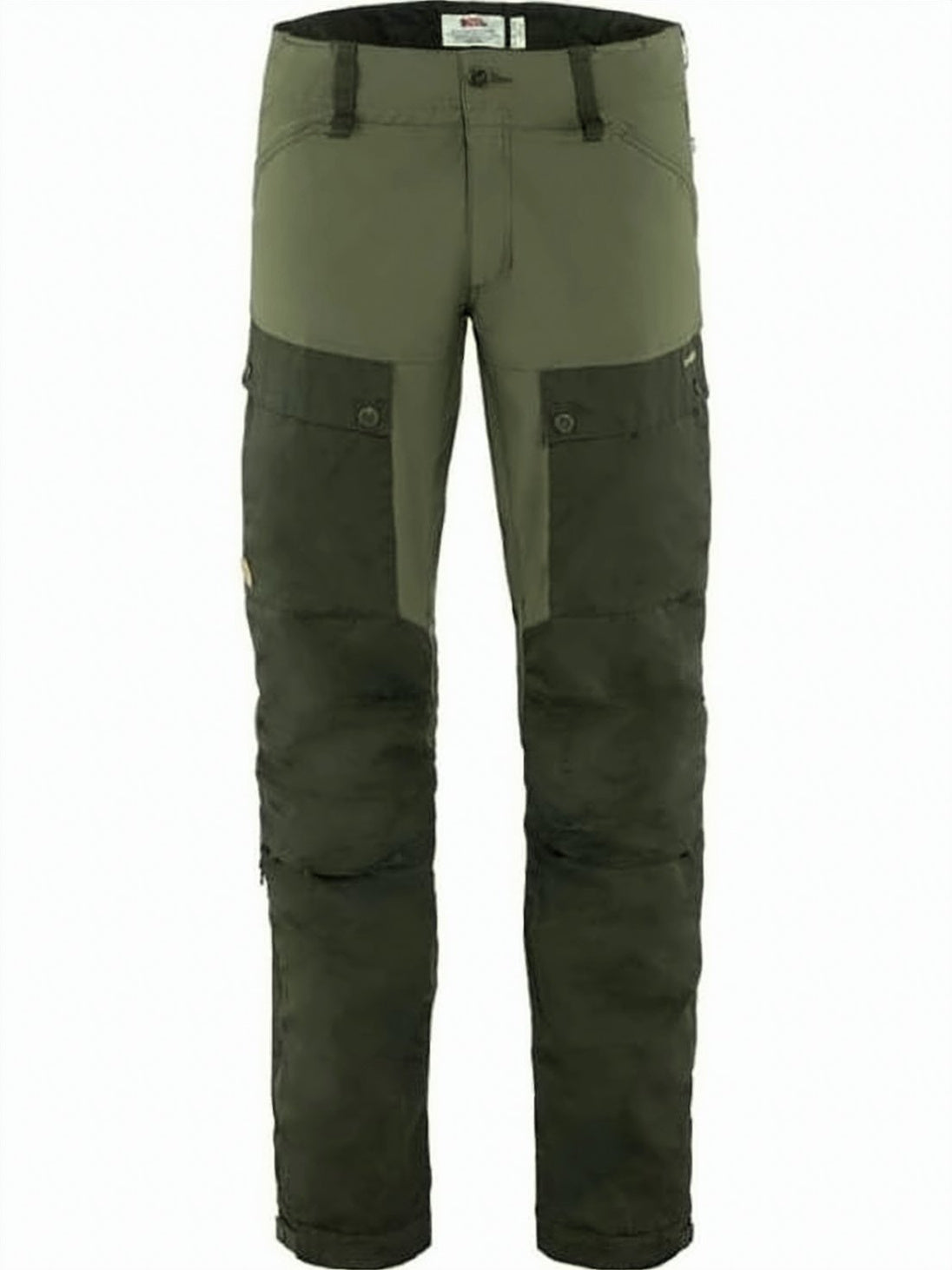 Two-Tone Straight Pants With Structured Fit