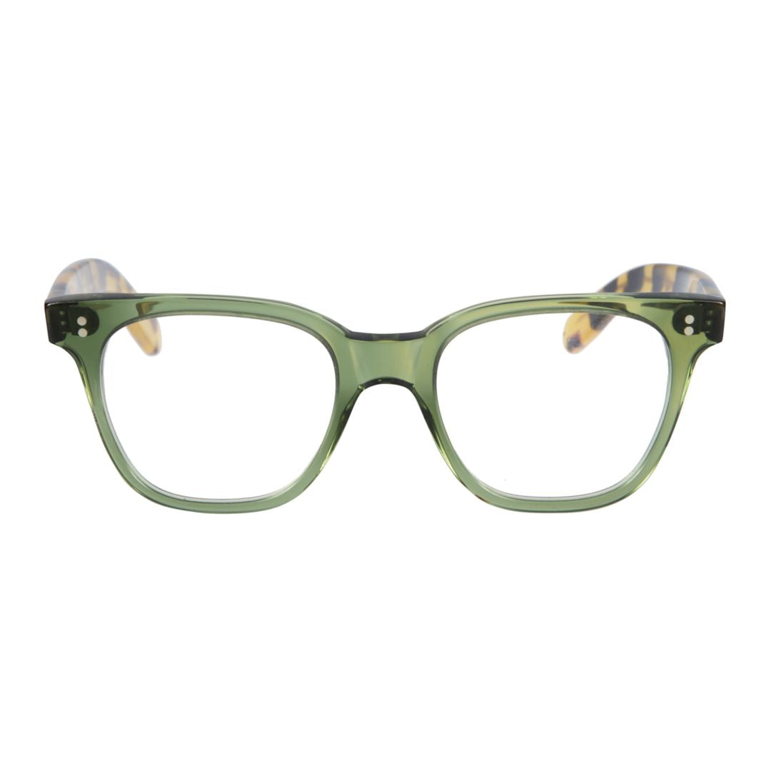 Kore Translucent Olive Green Square Frame Eyeglasses