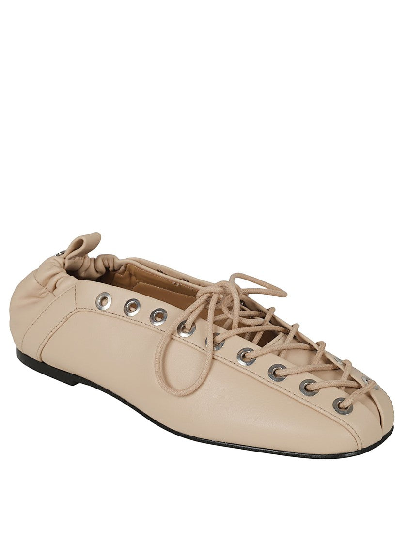 Lace-Up Ballerina Flats