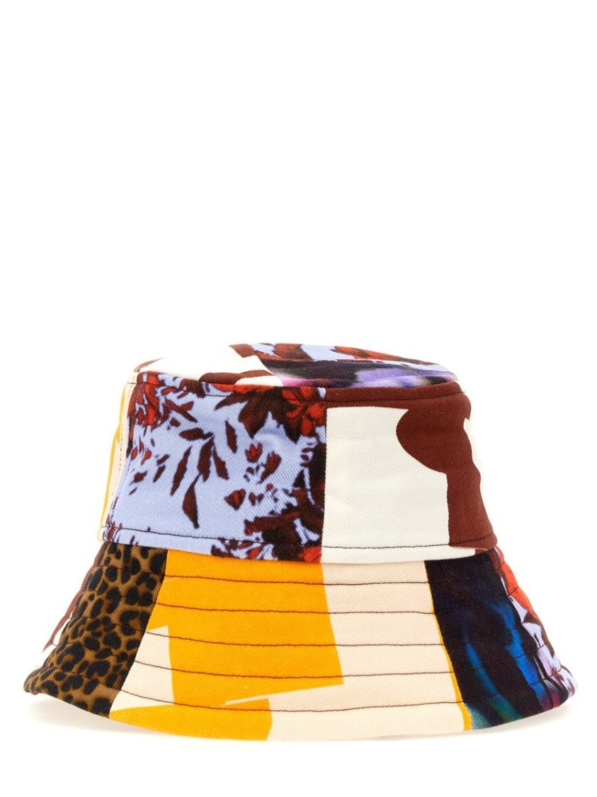 Cotton Bucket Hat With Contrast Stitching Details