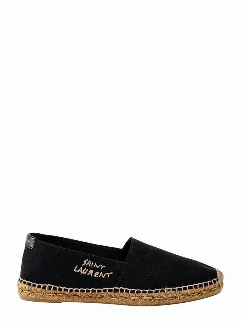 Embroidered Logo Cotton-Linen Espadrille Sneakers