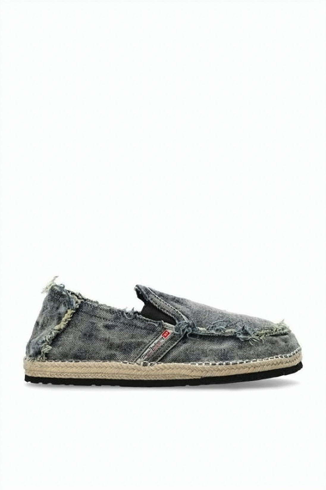 Distressed Denim Slip-On Sneakers