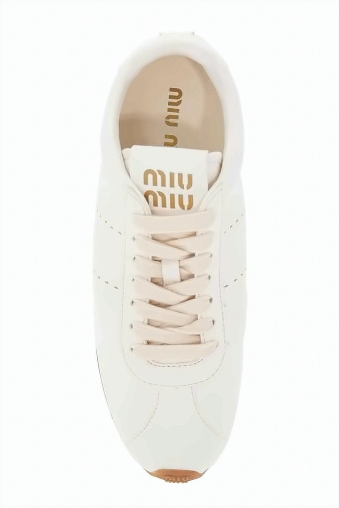 Lace-Up Low-Profile Miu Miu Sneakers