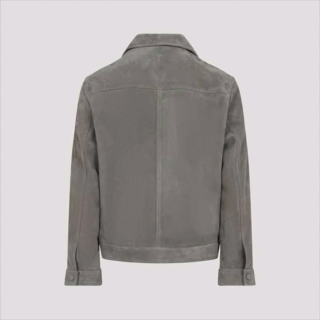 Suede Finish Jacket with Classic Collar