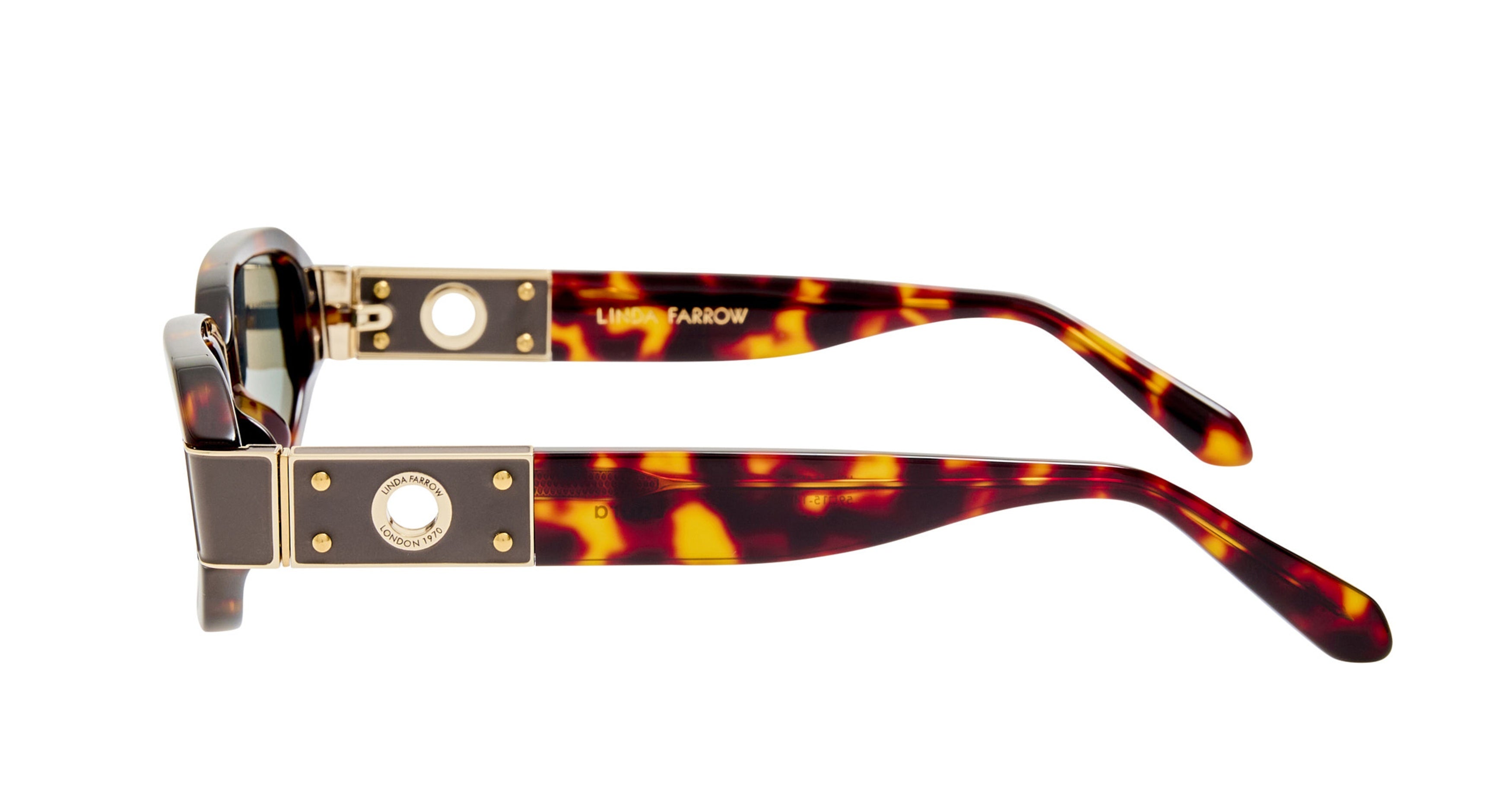 Lfl Oversized Geometric Tortoiseshell Sunglasses with Gold-tone Accents