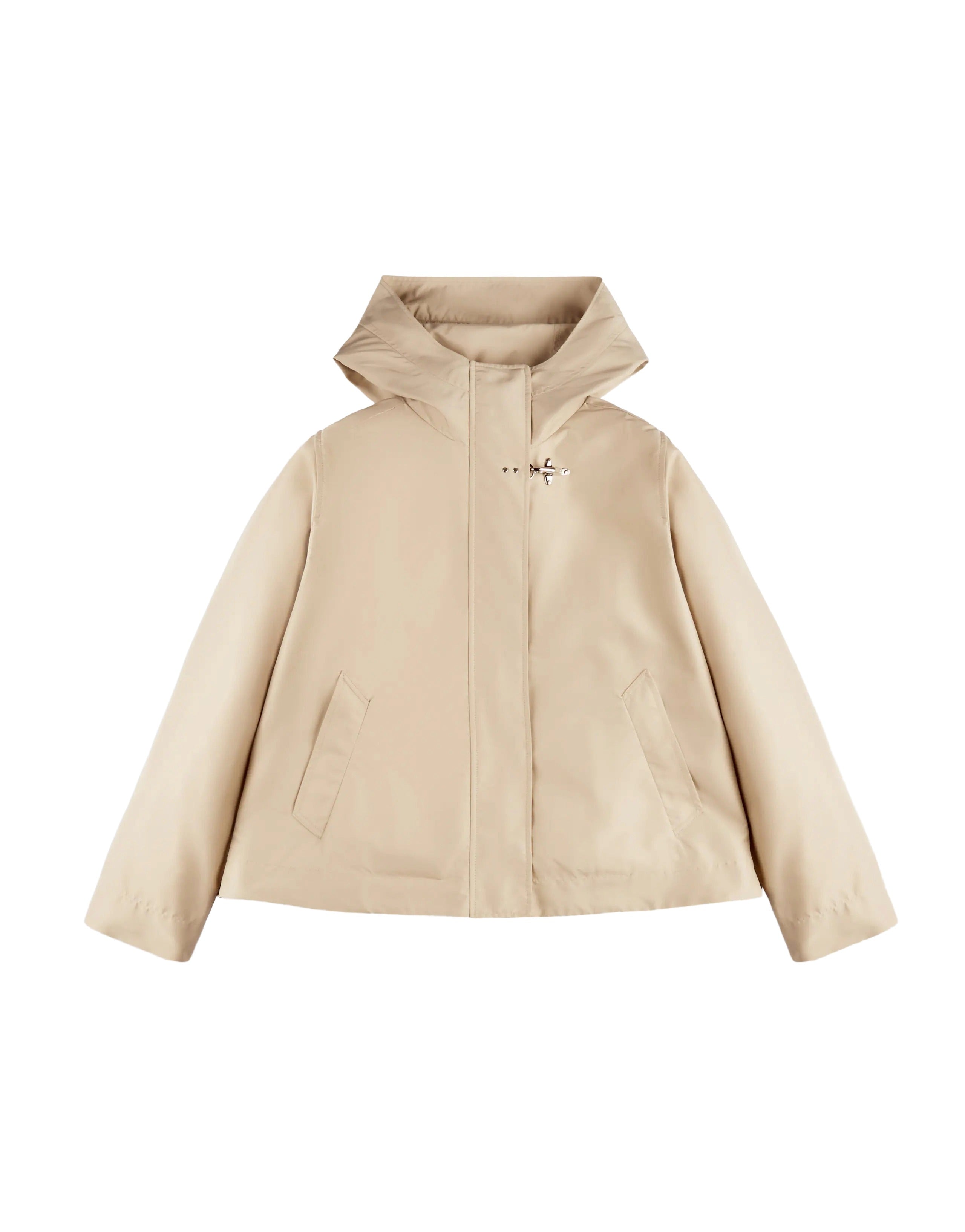 Short Parka with Integrated Hood
