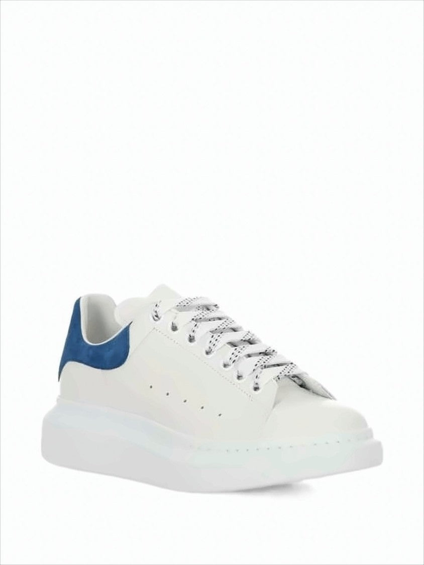 Smooth Calf Leather Sneakers with Suede Heel Tab