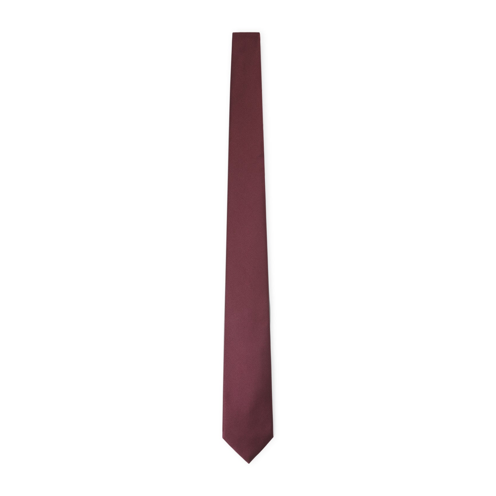 Silk Tie with Diagonal Ribbed Texture
