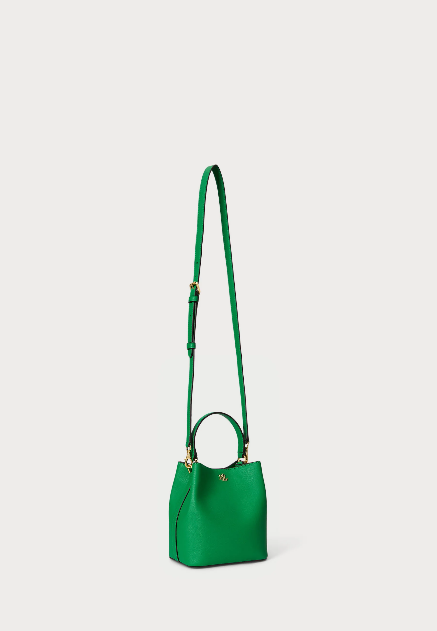 Green Reese Small Silk Bucket Bag