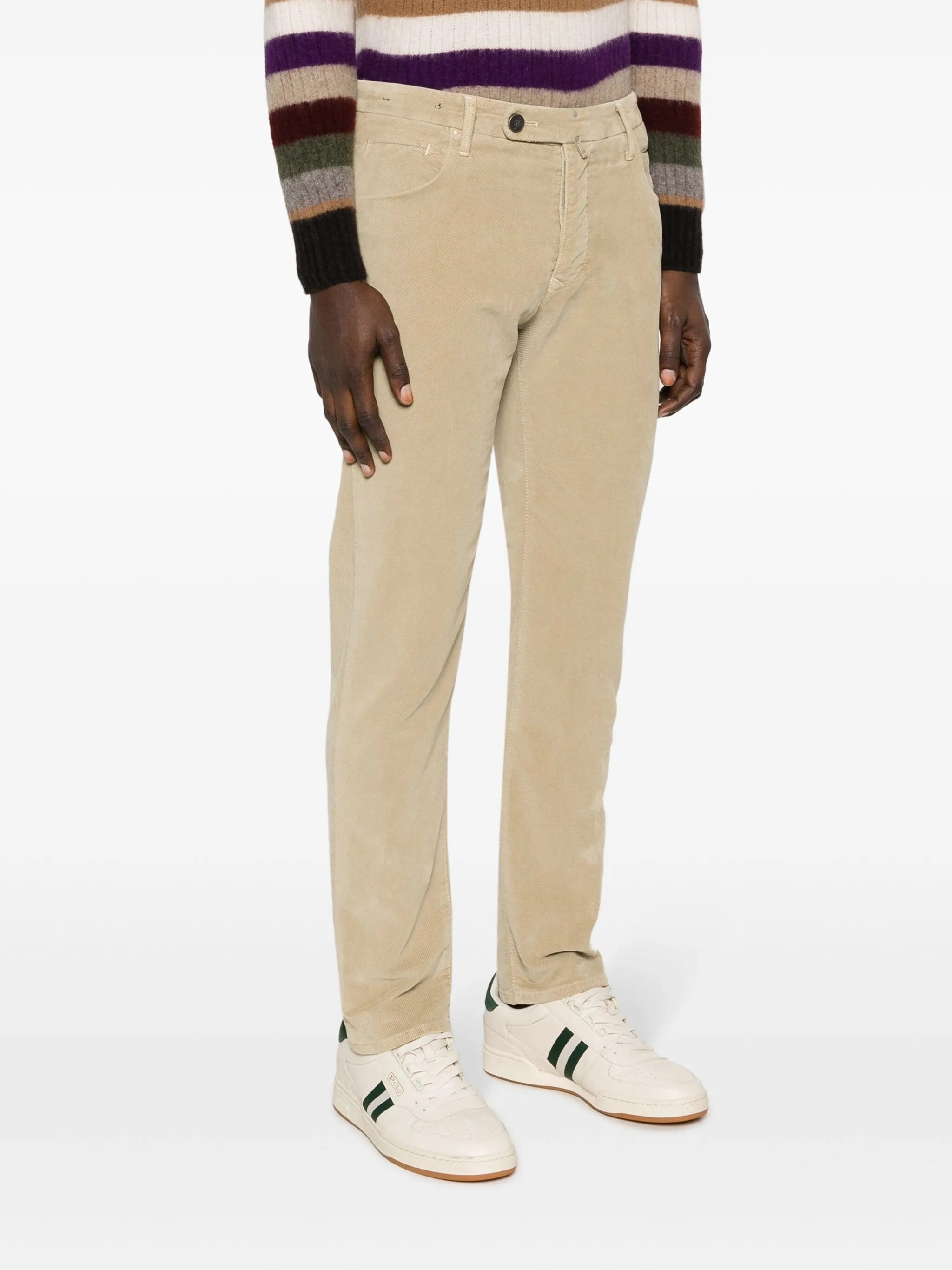 Neutral Pantalone Vintage Straight-Leg Cotton Pants