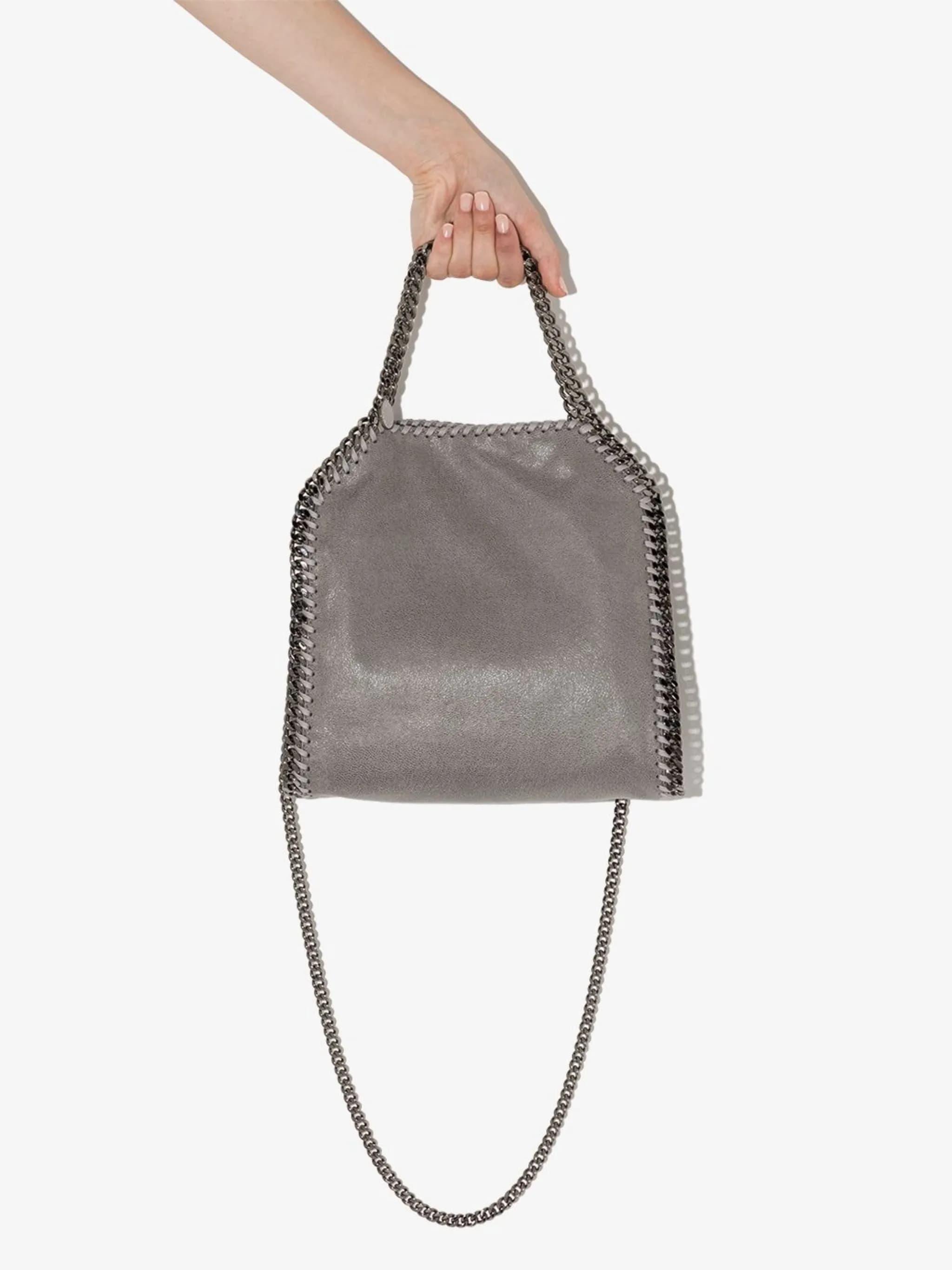 Compact Eco-Friendly Mini Tote Bag With Chain Trim