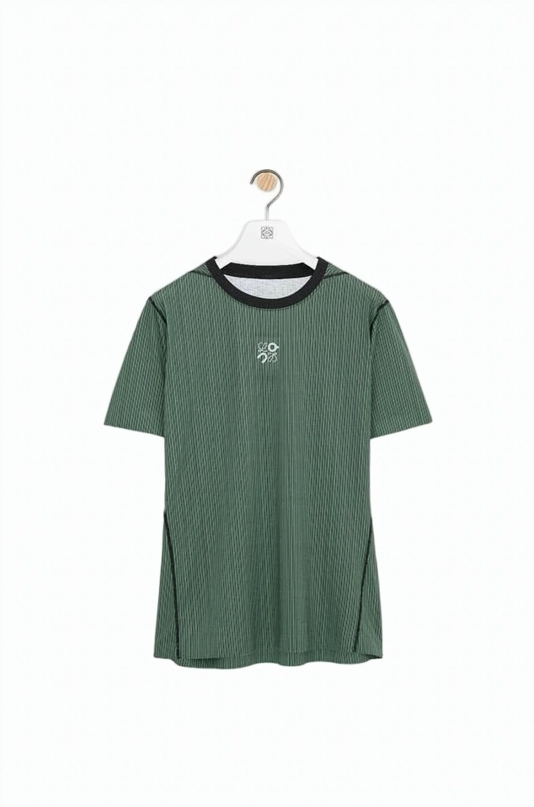 Textured Green Loewe Short-Sleeved T-Shirt
