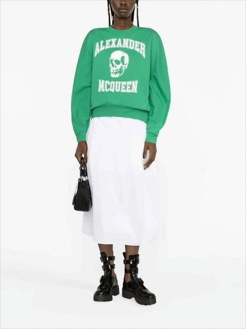 Long-Sleeve Graphic Sweatshirt with Ribbed Cuffs