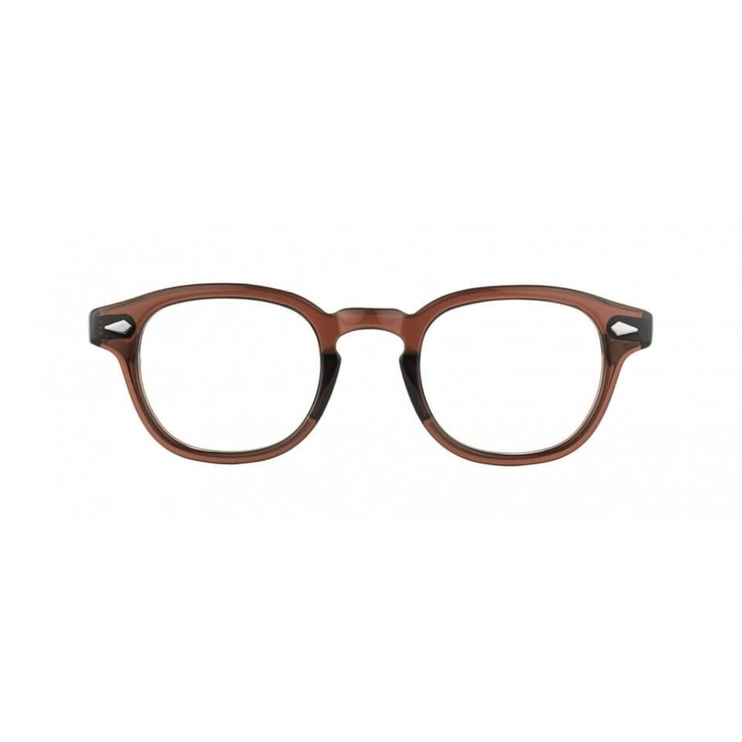 Or-Lem-O Lemtosh Timeless Brown Acetate Round Frame Eyeglasses