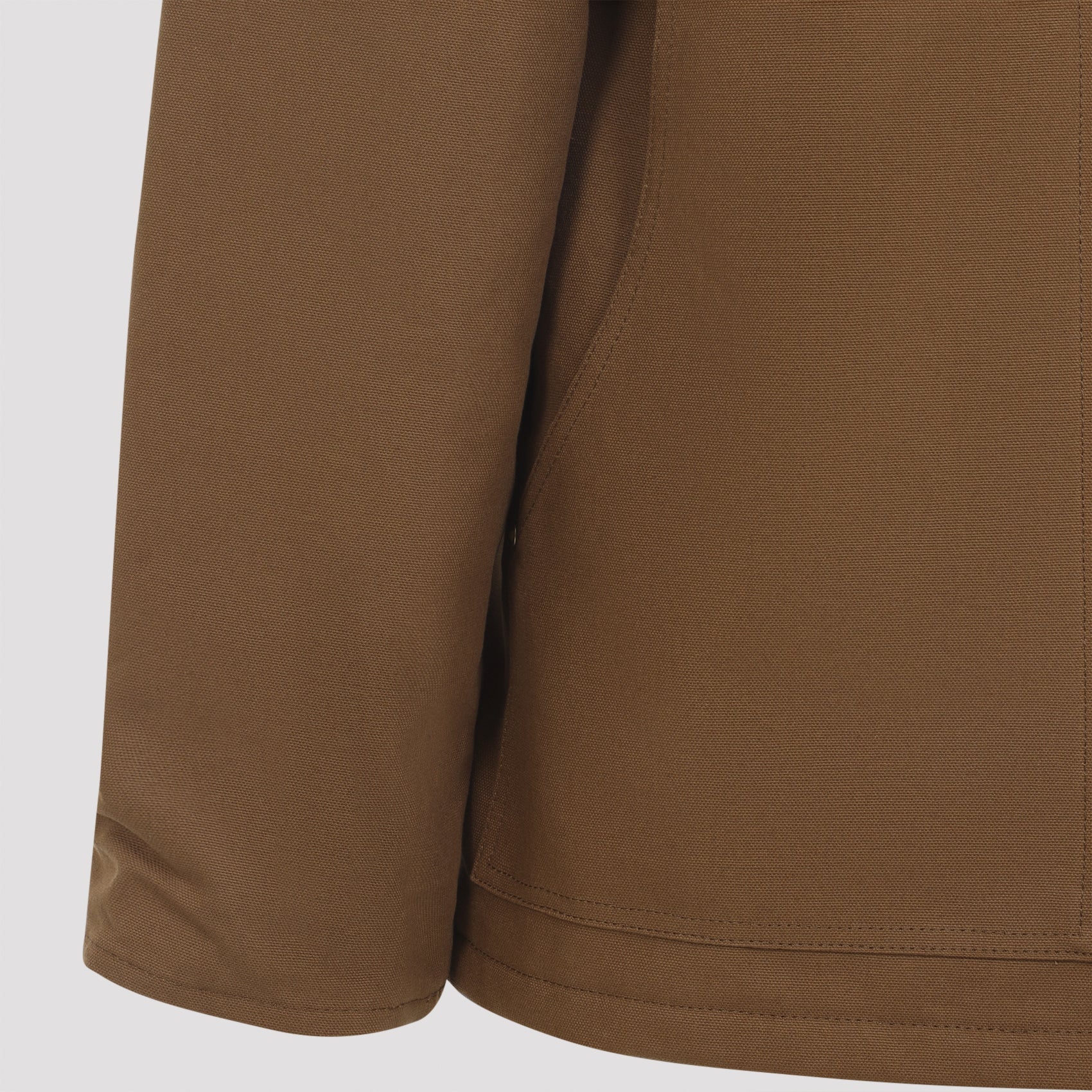 Structured Brown Jacket With Dark Contrast Collar