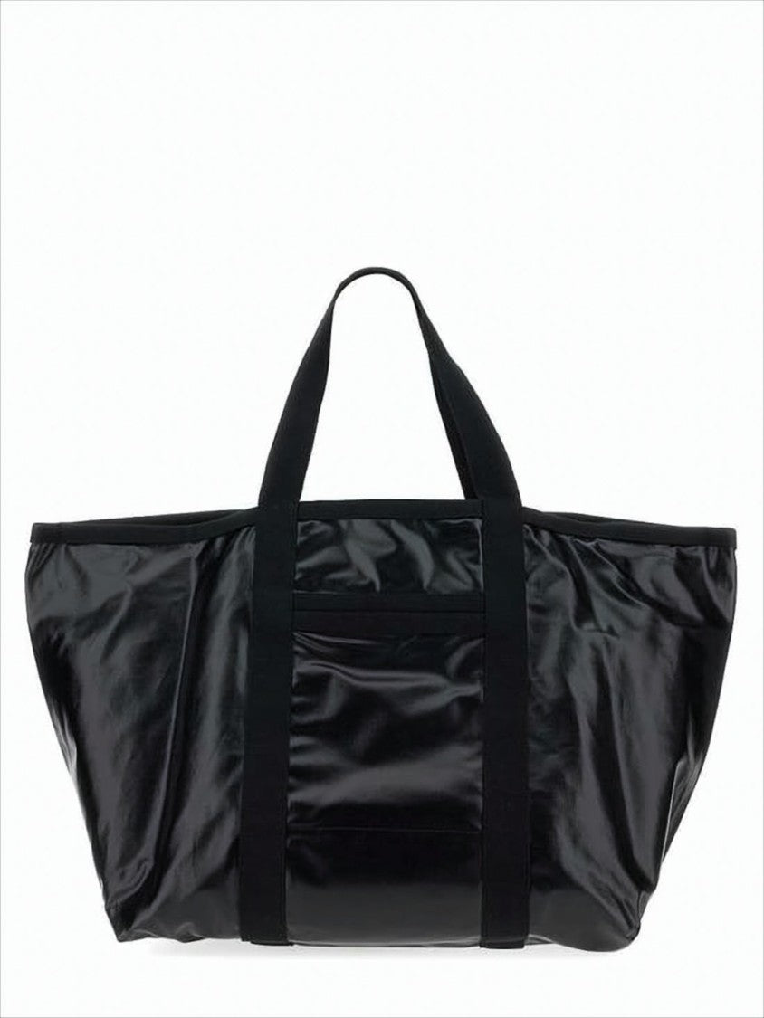 Black Tote Bag with Spacious Trapezoidal Design