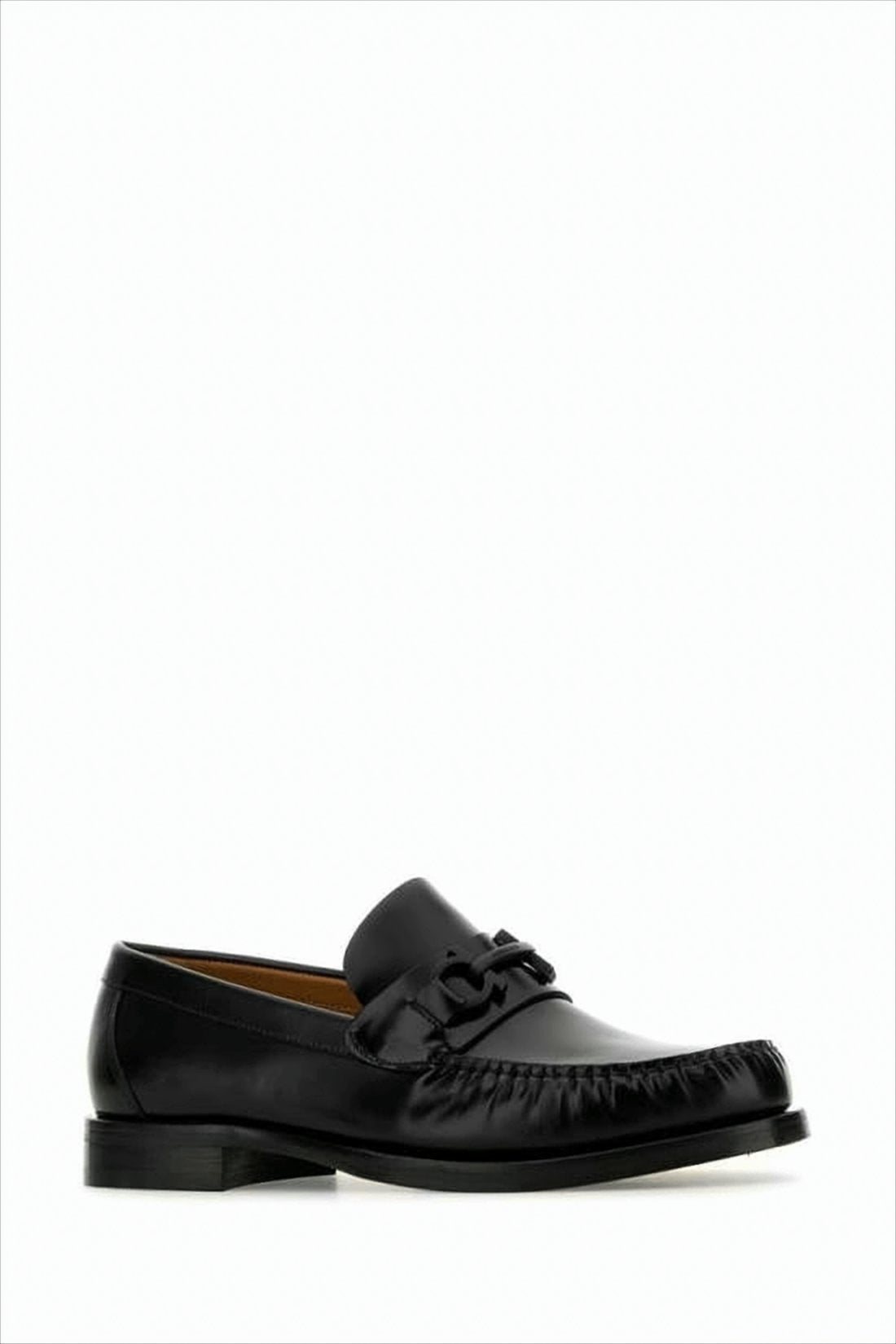 Smooth Calf Leather Black Loafers