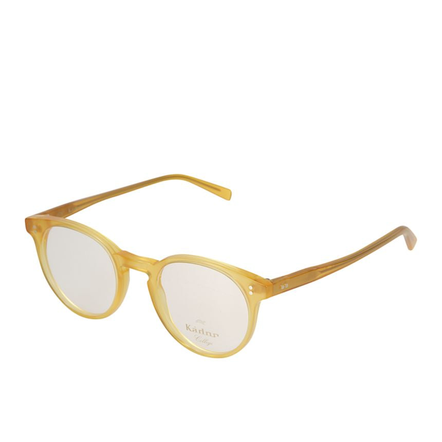 Chyli/N Translucent Amber-Yellow Rounded Eyeglasses with Keyhole Bridge