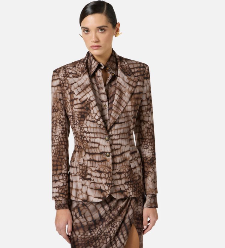 Gi20761E2 Printed Single Breasted Jacket