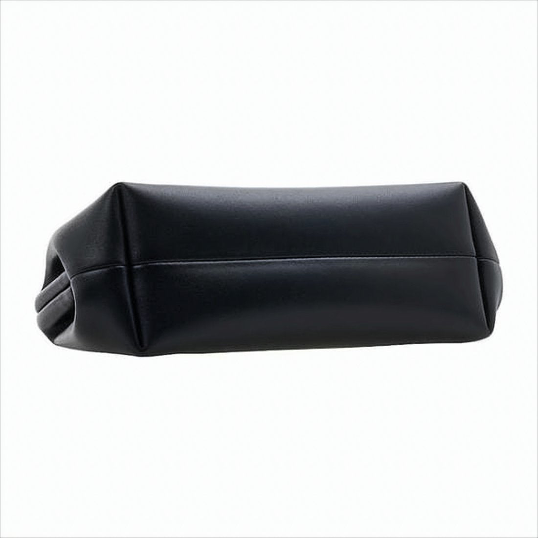 Structured Black Leather Shoulder Bag