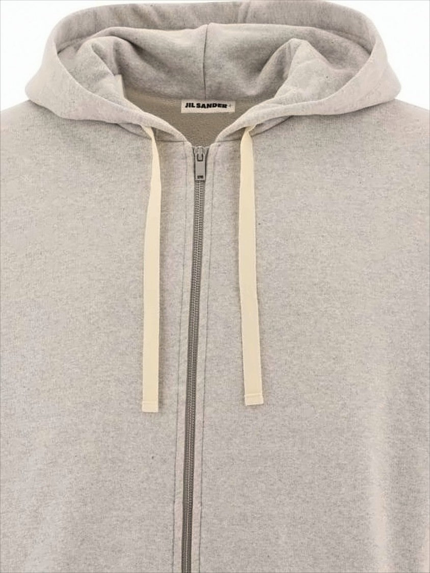 Textured Zip-Up Hoodie with Spacious Hood