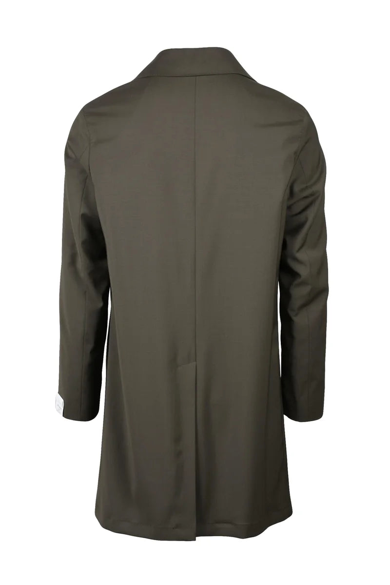 Virgin Wool Overcoat - Brown
