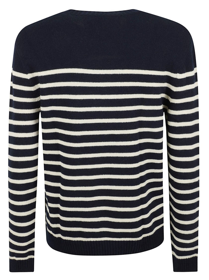 Crewneck Sweater With Bold Jacquard Motif