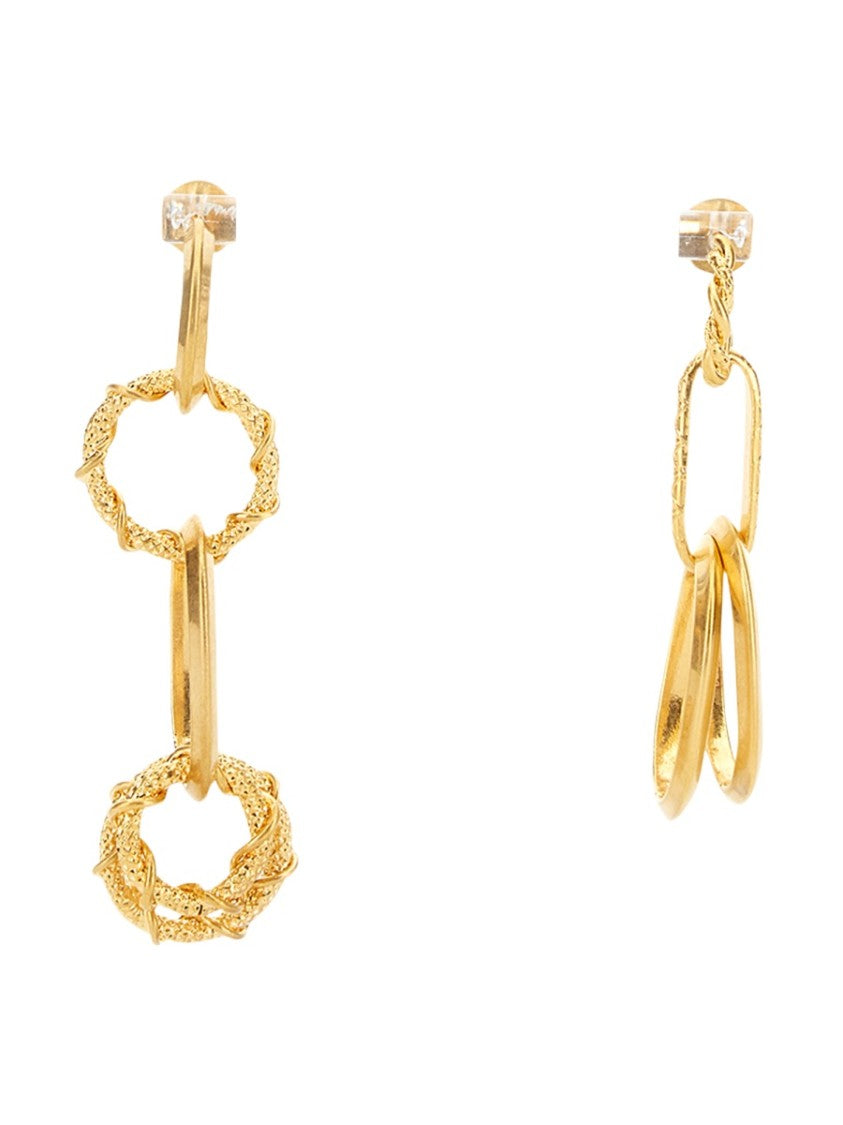 Asymmetrical Gold-Tone Earrings