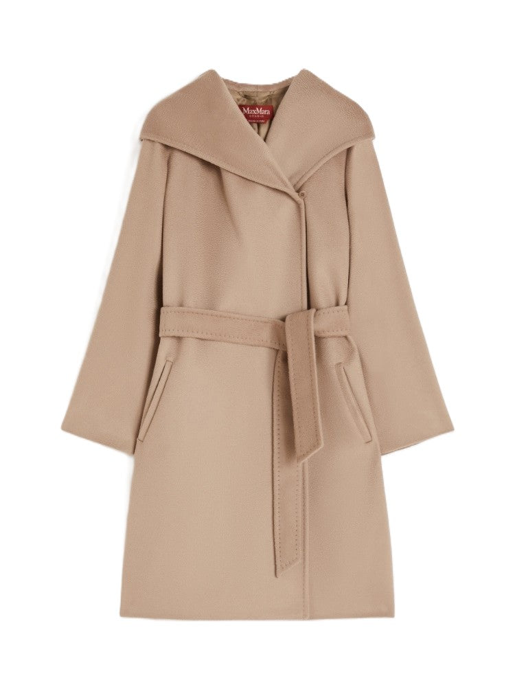 Classic Fit Short Coat With Draped Collar