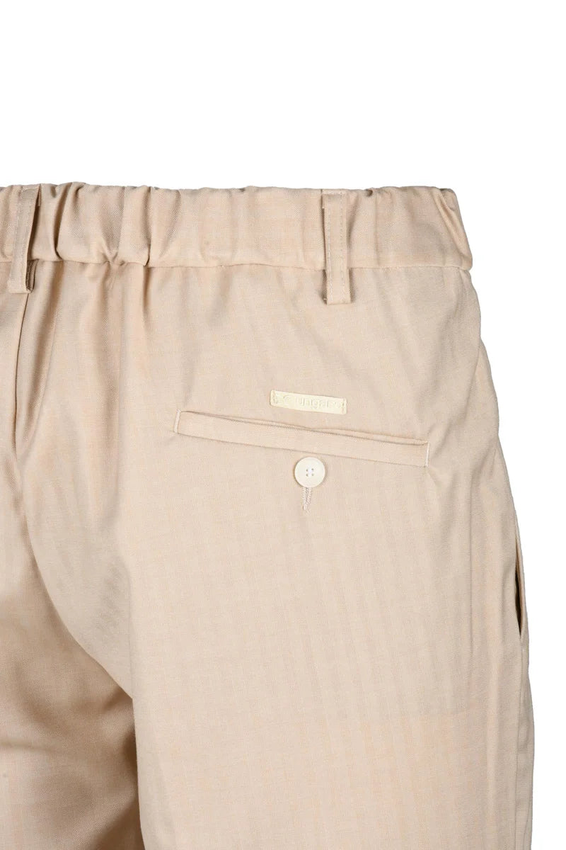 Classic Viscose Stretch Trousers - Beige