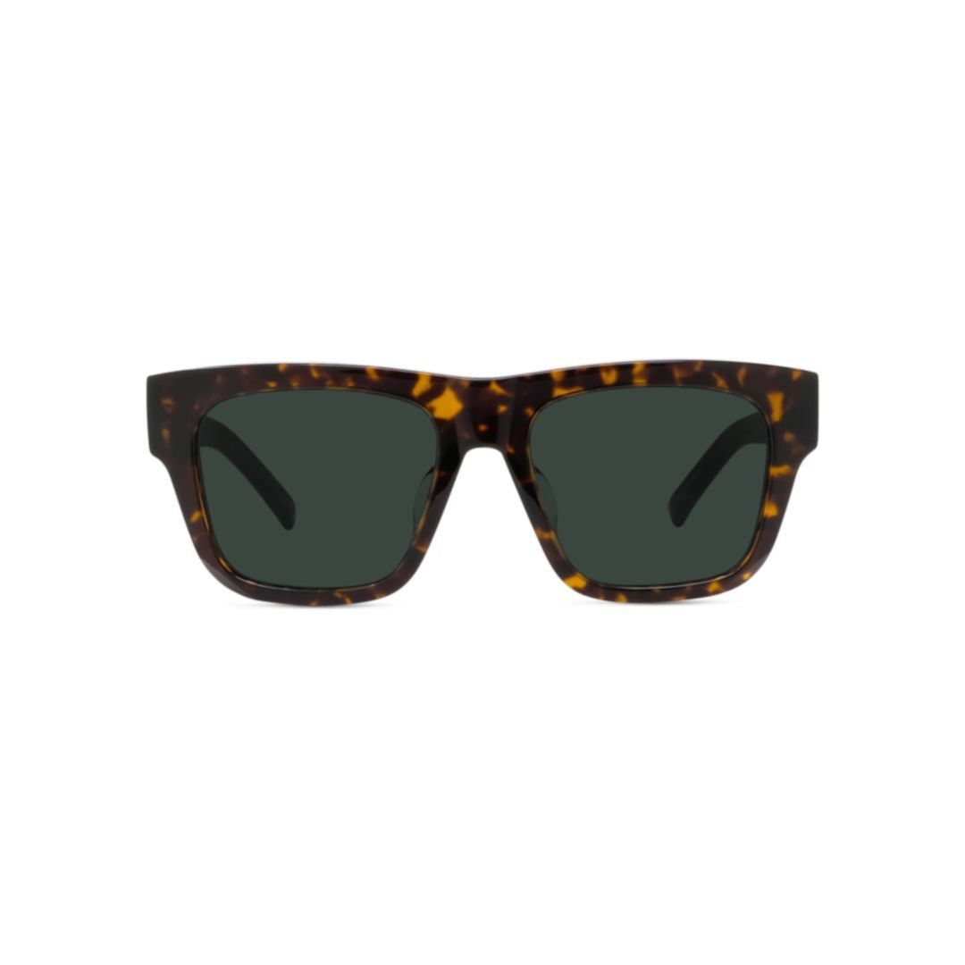 Gv40002u Rectangular Tortoiseshell Sunglasses with Sleek Arms