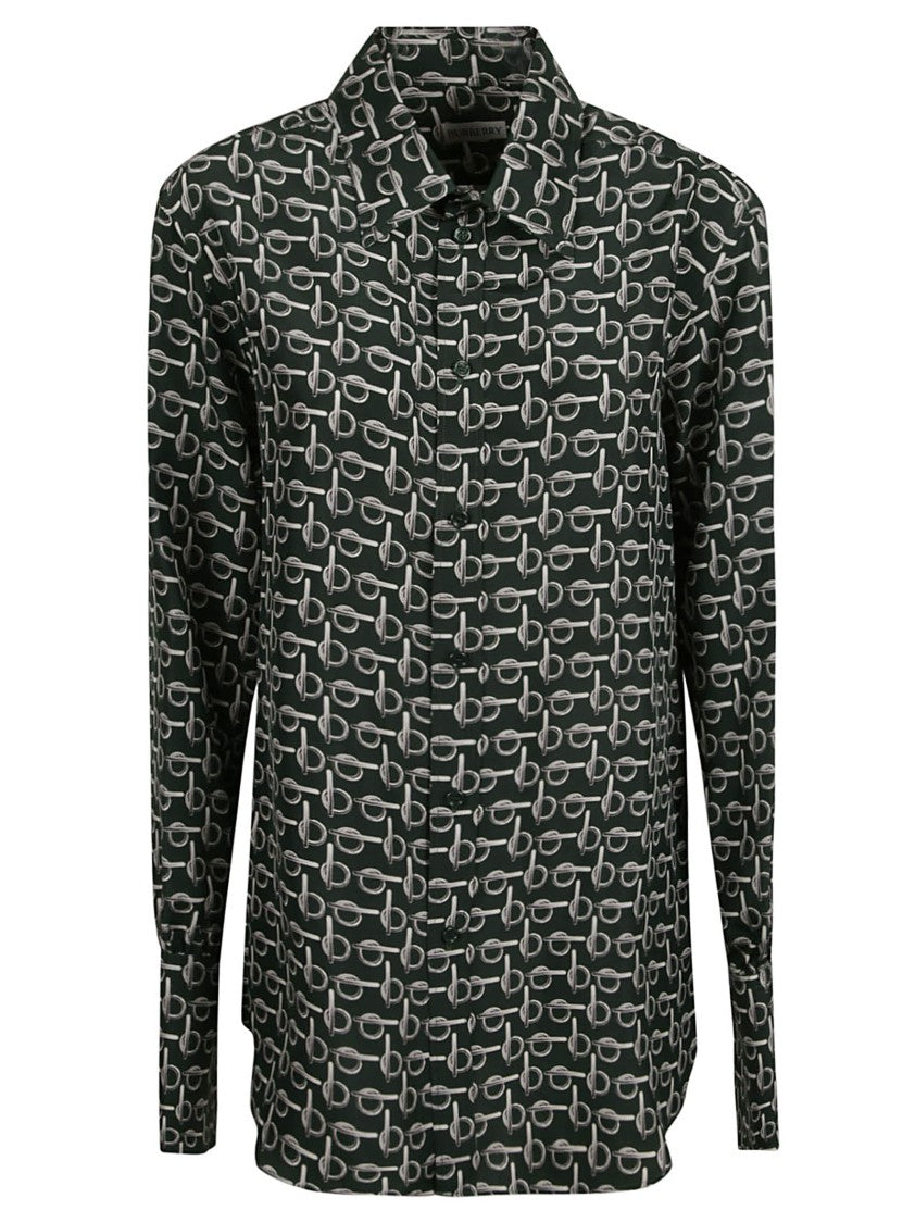 Repeating Pattern Mulberry Silk Shirt