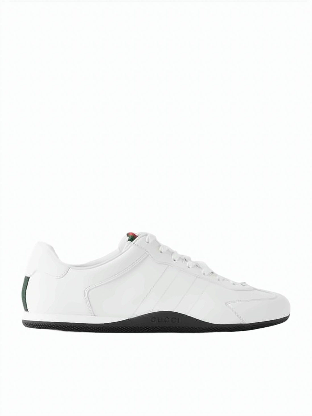 Smooth Leather Sneakers With Red
