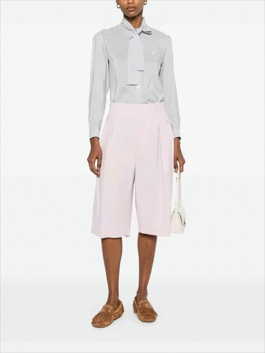 Silk Blouse with Vertical Pinstripe