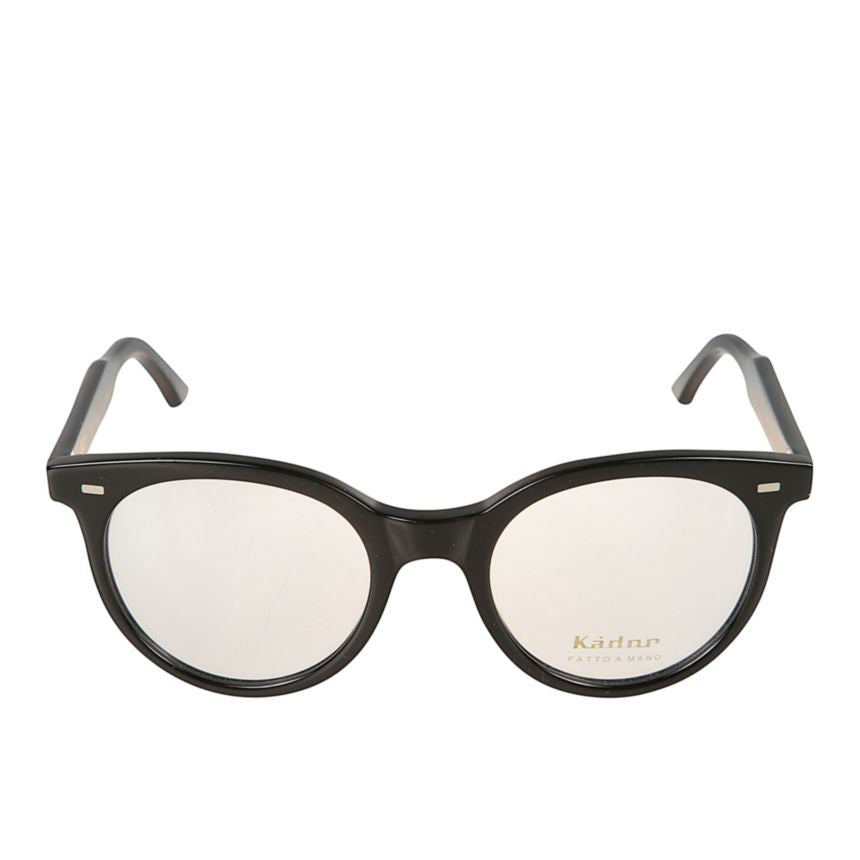 Cynda Classic Round Frame Eyeglasses with Glossy Black Finish