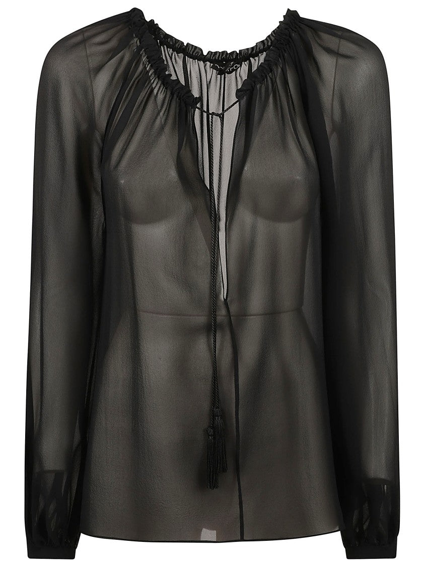 Sheer Black Silk Shirt