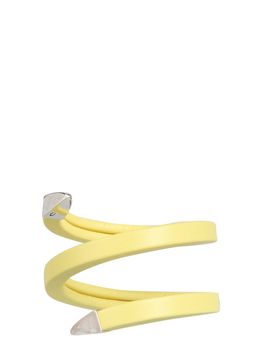 Spiral Design Sterling Silver Bracelet with Modern Twist